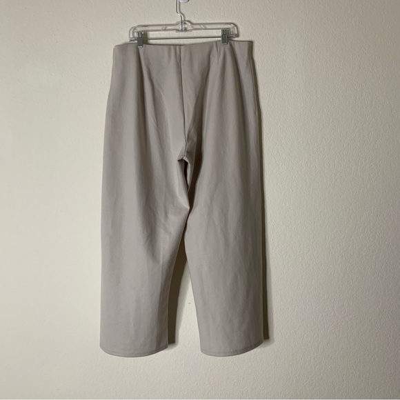 Eileen fisher Womens chalk gray 100% wool high waist straight leg pants XL NWT - Picture 5 of 10